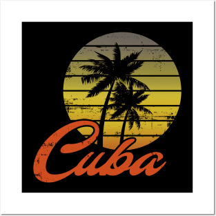 Cuba Vintage Retro 70s Throwback Surf Posters and Art